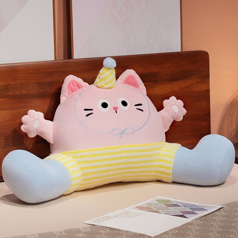 Cute Cat Bedside Cushion & Large Backrest | Plush Waist Support Pillow for Student Dormitory, Sofa & Bed O1CN011jC7fr2JDlJpPFkcx 995809388 0 Cib