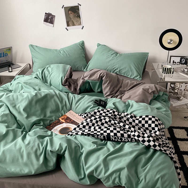 Ins Style Double-Washed Cotton Bedding Set | Ultra-Soft Light Luxury 3-Piece Student Dorm & 4-Piece Home Duvet Cover Set O1CN017z9bFc2Asg4zM9zv6 2217967838259 0 Cib