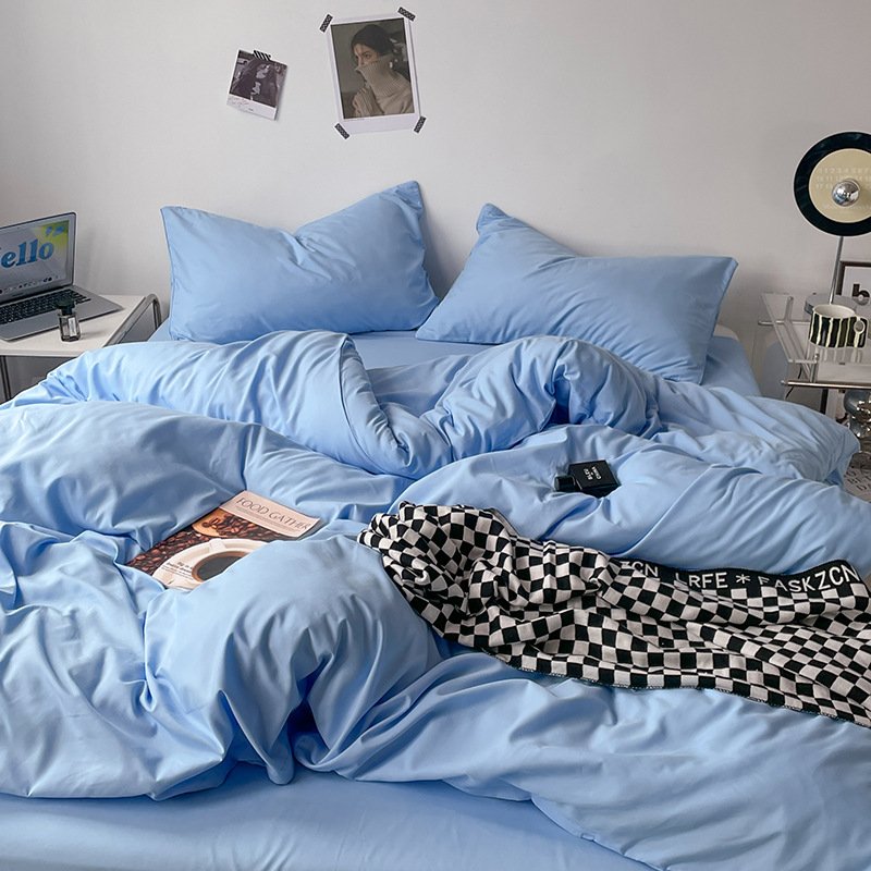 Ins Style Double-Washed Cotton Bedding Set | Ultra-Soft Light Luxury 3-Piece Student Dorm & 4-Piece Home Duvet Cover Set O1CN01A88sVG2Asg52Z1jjZ 2217967838259 0 Cib