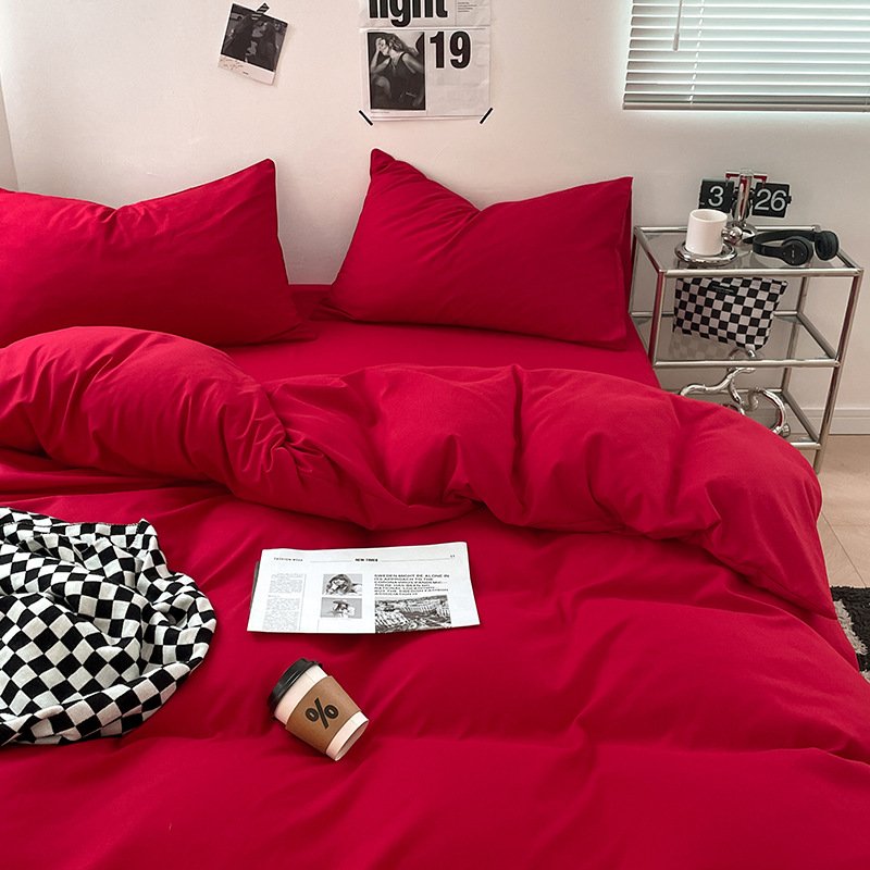 Ins Style Double-Washed Cotton Bedding Set | Ultra-Soft Light Luxury 3-Piece Student Dorm & 4-Piece Home Duvet Cover Set O1CN01BmGGWC2Asg51jQEkJ 2217967838259 0 Cib