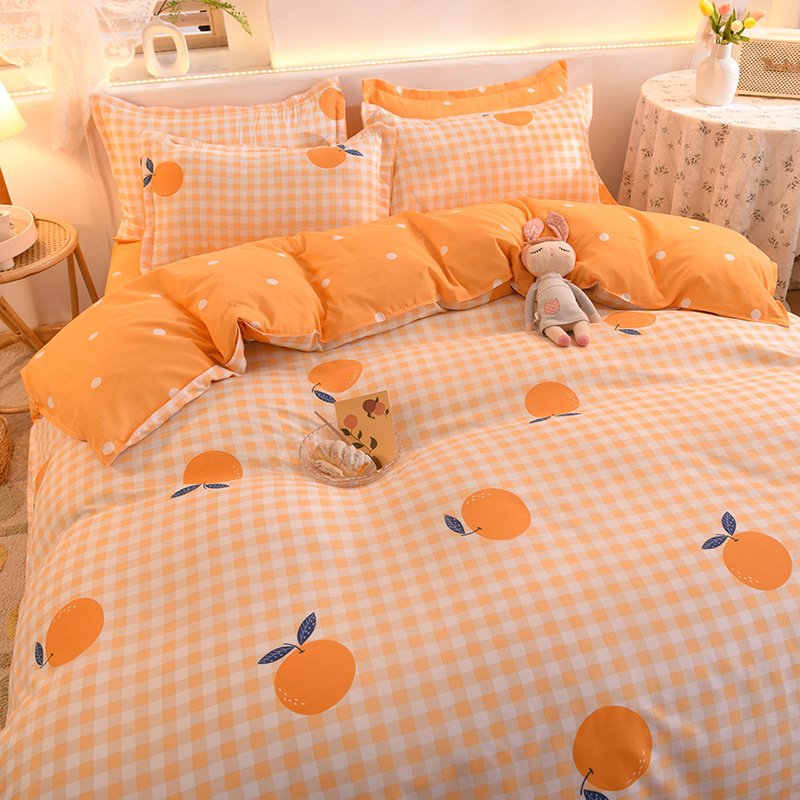 Ultra-Soft Brushed Aloe Vera Cotton 4-Piece Bedding Set | Breathable Duvet Cover, Flat Sheet & Pillowcases for Home & Employee Perks O1CN01Fr1LAK1LTu08ZBynZ 2998681301 0 Cib