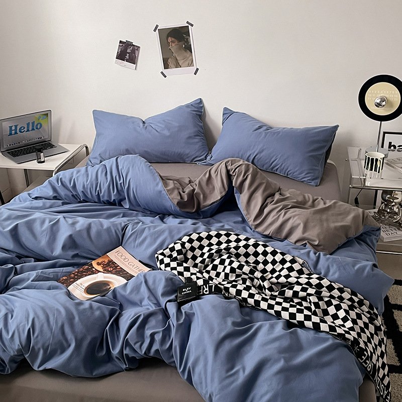 Ins Style Double-Washed Cotton Bedding Set | Ultra-Soft Light Luxury 3-Piece Student Dorm & 4-Piece Home Duvet Cover Set O1CN01Hr5DB82Asg4zi1FlR 2217967838259 0 Cib