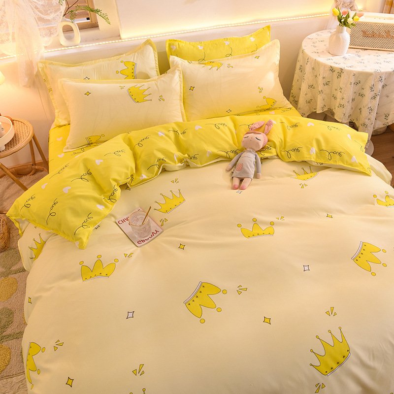 Ultra-Soft Brushed Aloe Vera Cotton 4-Piece Bedding Set | Breathable Duvet Cover, Flat Sheet & Pillowcases for Home & Employee Perks O1CN01JSXc9L1LTu0567CUj 2998681301 0 Cib