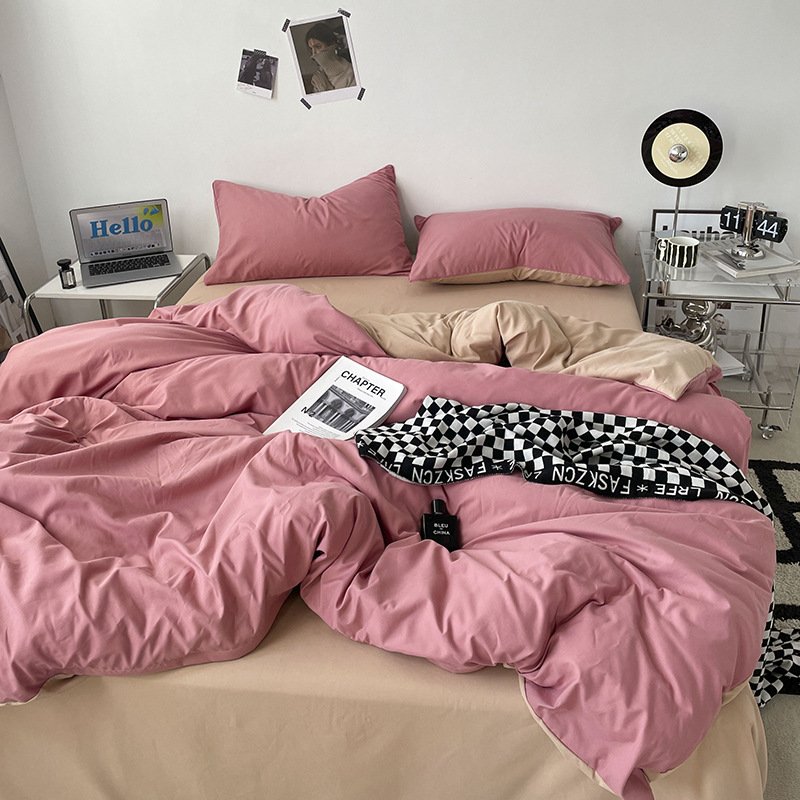 Ins Style Double-Washed Cotton Bedding Set | Ultra-Soft Light Luxury 3-Piece Student Dorm & 4-Piece Home Duvet Cover Set O1CN01PN2orA2Asg5398juf 2217967838259 0 Cib