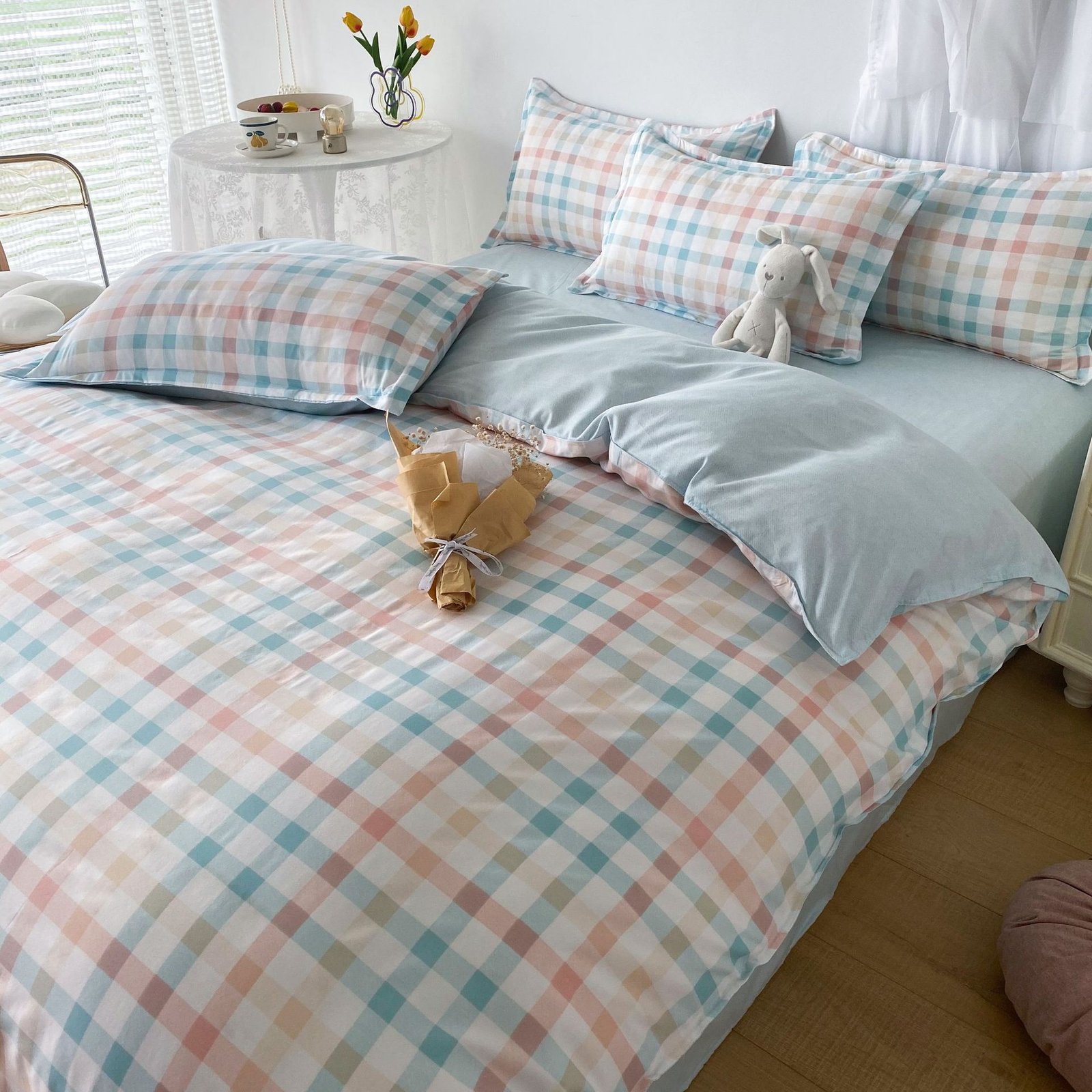 Ultra-Soft Brushed Aloe Vera Cotton 4-Piece Bedding Set | Breathable Duvet Cover, Flat Sheet & Pillowcases for Home & Employee Perks O1CN01PvIs9O1LTu01gFnz6 2998681301 0 Cib