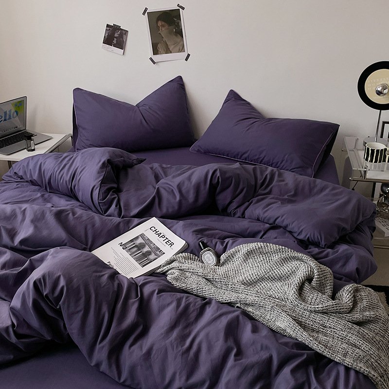 Ins Style Double-Washed Cotton Bedding Set | Ultra-Soft Light Luxury 3-Piece Student Dorm & 4-Piece Home Duvet Cover Set O1CN01bF62JP2Asg4xXE0vJ 2217967838259 0 Cib
