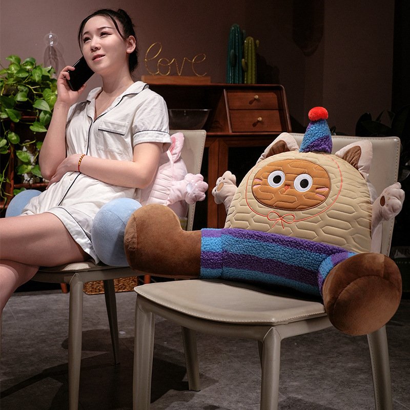 Cute Cat Bedside Cushion & Large Backrest | Plush Waist Support Pillow for Student Dormitory, Sofa & Bed O1CN01cxnXCG2JDlJn5IwHX 995809388 0 Cib
