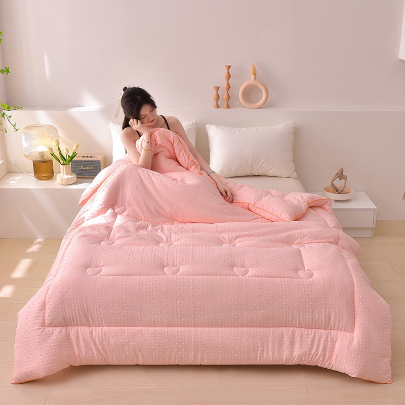 Solid Color Soybean Fiber Quilt with 3D Massage Bean Cover | Thickened Warm Machine-Washable Duvet Insert for Winter, Spring & Autumn O1CN01jnHRvk1LUp3ckW1II 2207980411303 0 Cib