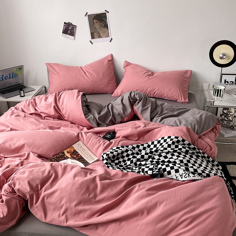 Ins Style Double-Washed Cotton Bedding Set | Ultra-Soft Light Luxury 3-Piece Student Dorm & 4-Piece Home Duvet Cover Set O1CN01ltIhV12Asg50v45IR 2217967838259 0 Cib