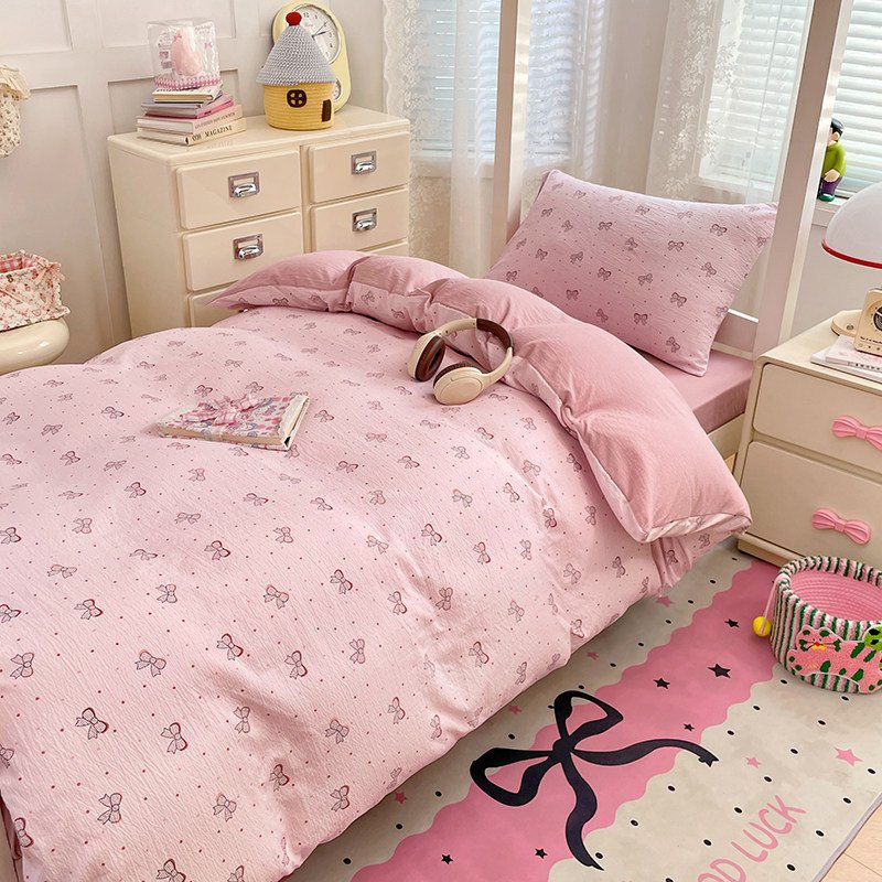 Washed Cotton Student Dormitory Bedding Sets | 3-Piece & 6-Piece On-Campus Bedding Bundles with Mattress Pad & Duvet Cover O1CN01pOqQMS2AsgGQlwHzN 2217967838259 0 Cib