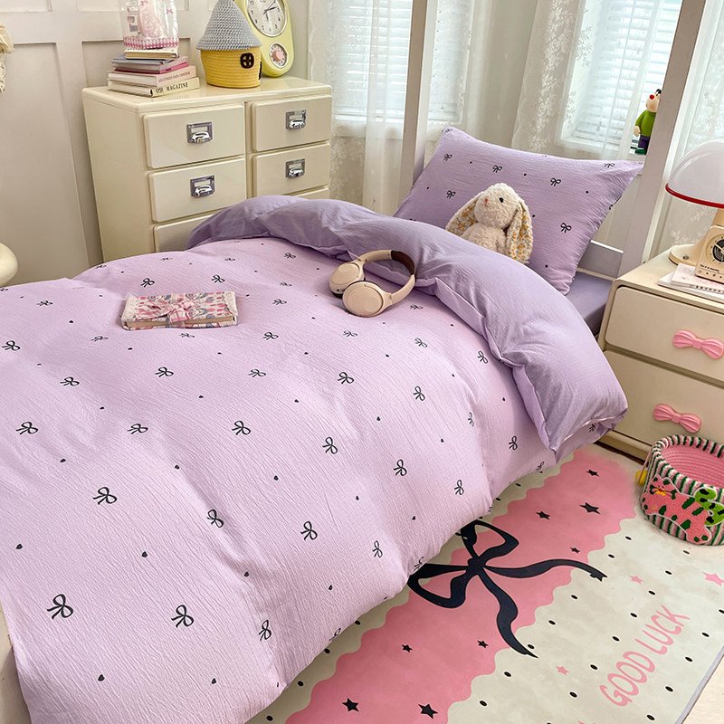 Washed Cotton Student Dormitory Bedding Sets | 3-Piece & 6-Piece On-Campus Bedding Bundles with Mattress Pad & Duvet Cover O1CN01qVc2Eq2AsgGR3Nwy5 2217967838259 0 Cib