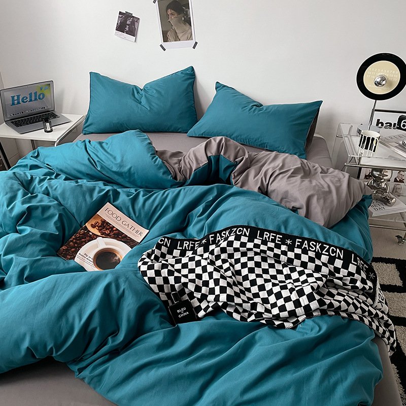 Ins Style Double-Washed Cotton Bedding Set | Ultra-Soft Light Luxury 3-Piece Student Dorm & 4-Piece Home Duvet Cover Set O1CN01tWNO6X2Asg50oK2Ac 2217967838259 0 Cib