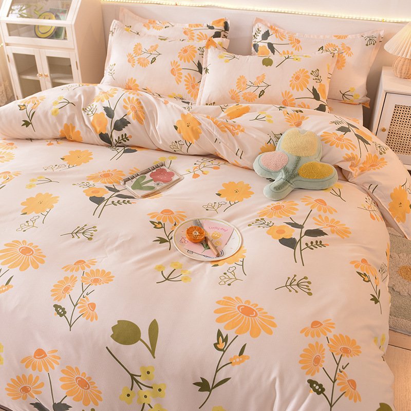 Ultra-Soft Brushed Aloe Vera Cotton 4-Piece Bedding Set | Breathable Duvet Cover, Flat Sheet & Pillowcases for Home & Employee Perks O1CN01wAFRoL1LTu008w1vc 2998681301 0 Cib