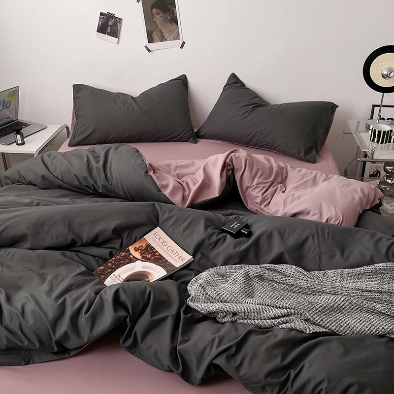 Ins Style Double-Washed Cotton Bedding Set | Ultra-Soft Light Luxury 3-Piece Student Dorm & 4-Piece Home Duvet Cover Set O1CN01xHatrH2Asg4xXFxZs 2217967838259 0 Cib