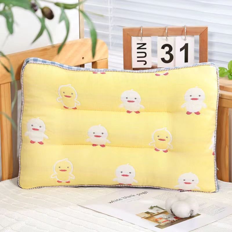 Class A Pure Cotton 6-Layer Gauze Children's Pillow Core | Fluffy Feather Velvet Neck Support Pillow for Kids & Singles O1CN01xNgUxe1vYmROTBMVe 960796185 0 Cib